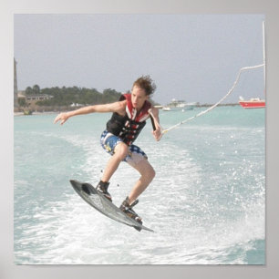 Impresión de salto de Wakeboarding