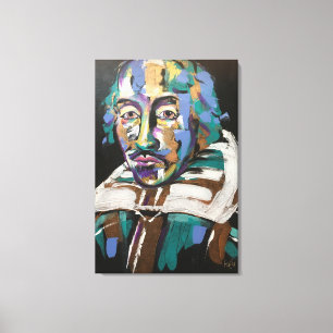 Impresión de Shakespeare acrílico multicolor moder
