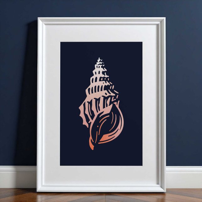 Impresión de shell de mar II | Impresión de pared  (Sea Shell Ocean Wall Art Poster Print | Wall Art by TinkPrints.)