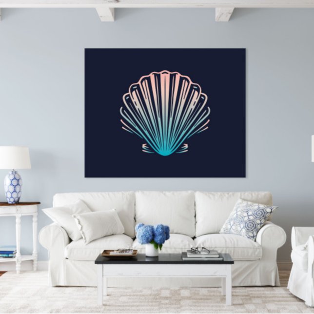 Impresión de shell de mar | Impresión de pared de  (Sea Shell Ocean Wall Art Poster Print by TinkPrints.)