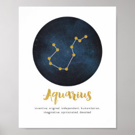 Impresión de signo de estrella Aquarius