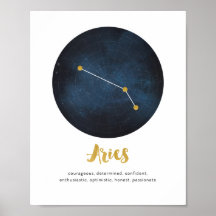 Impresión de signo de estrella de Aries