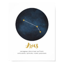 Impresión de signo de estrella de Aries