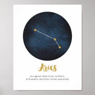 Impresión de signo de estrella de Aries