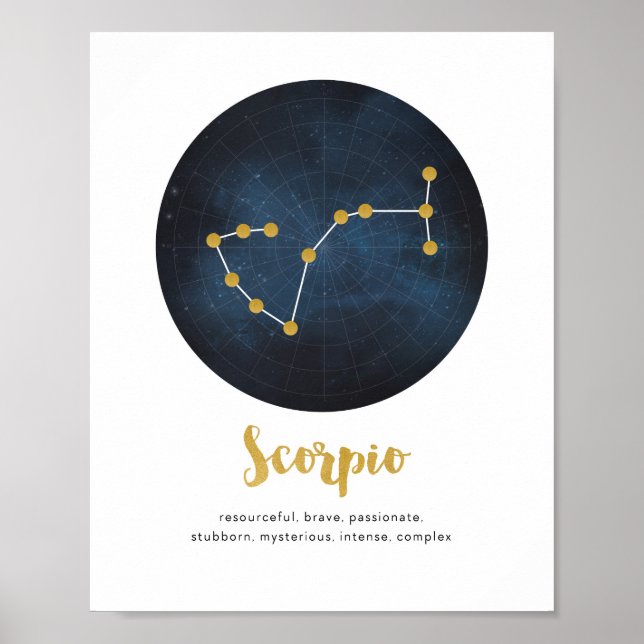 Impresión de signo de estrella de escorpión (Frente)
