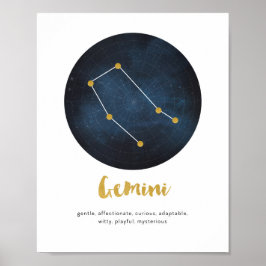 Impresión de signo de estrella de Gemini