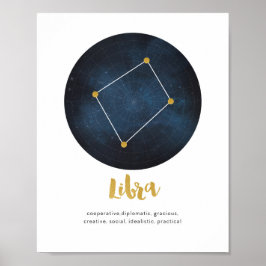 Impresión de signo de estrella de Libra