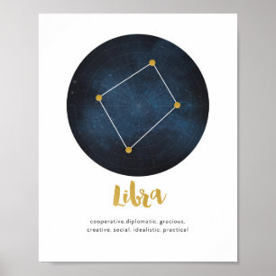 Impresión de signo de estrella libra