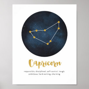 Impresión de signos de estrella de Capricornio