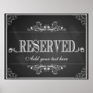Impresión de signos reservada personalizada de Cha