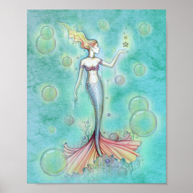 Impresión de Sirena Burbujas (Frente)