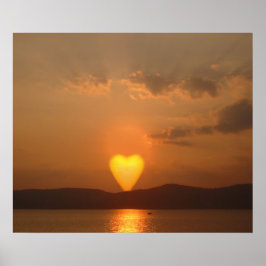 Impresión de sol con forma de corazón