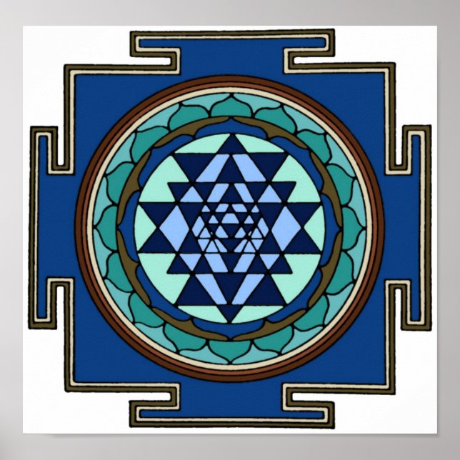 Impresión de Sri Yantra (Frente)
