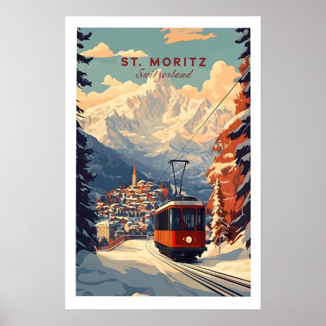 Impresión de St Moritz Suiza 1 (Frente)