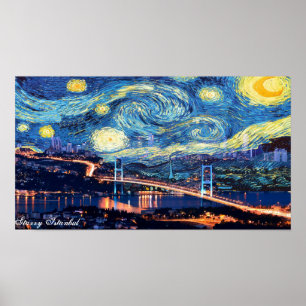 Impresión de Starry Istanbul Poster
