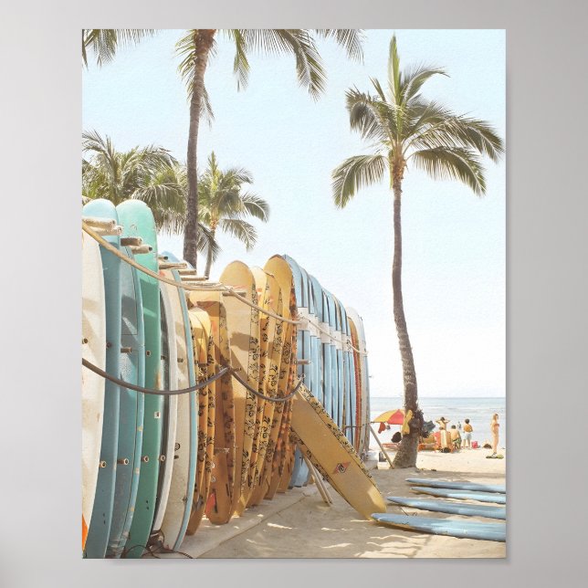 Impresión de Surfboard Print Beach Wall Art Photo  (Frente)