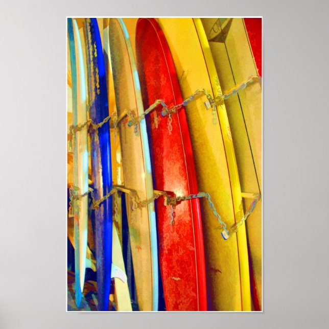 Impresión de tablas de surf de Waikiki (Frente)