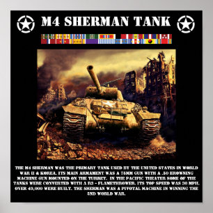Impresión de tanque Sherman M4