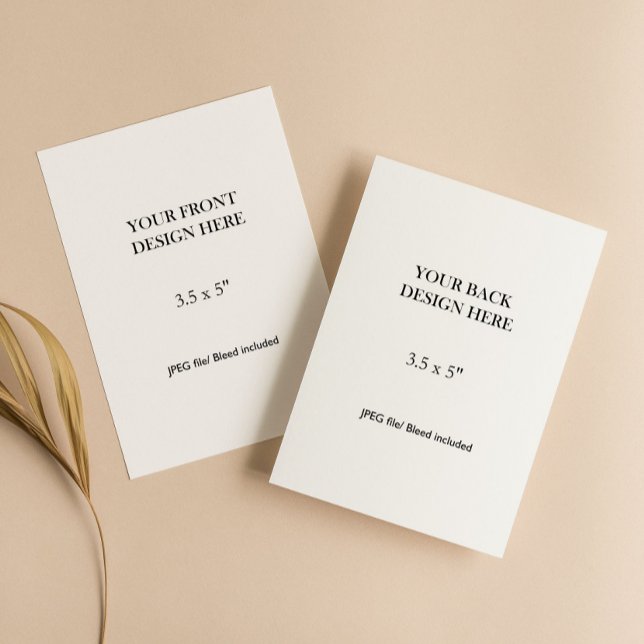 Impresión de tarjetas a doble cara de 3,5x5" (3.5x5 card double sided printing, vertical card print, portrait enclosure card, details card )