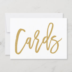 Impresión de tarjetas de bodas de oro con letras d