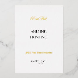 Impresión de tarjetas de invitación con foil y tin