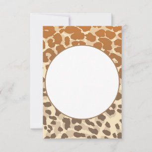 Impresión de tarjetas de nota plana-leopardo