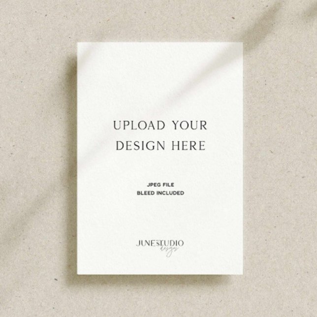 Impresión de tarjetas de un solo lado de 5 x 7" (5x7" Invitation Card Print, single sided card printing, 5x7 inches card printing, custom print menu)