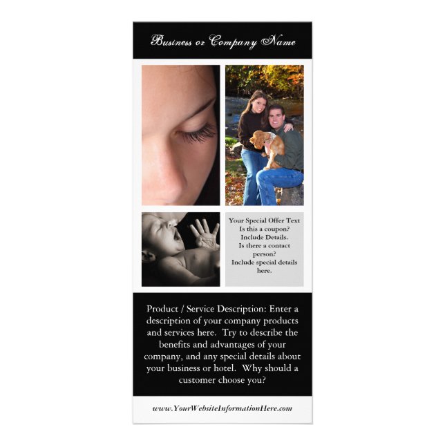 Impresión de tarjetas en rack, fotografía o Boda (Frente)