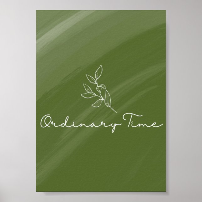 Impresión de tarjetas litúrgicas de tiempo ordinar (Frente)