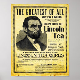 Impresión de té sobre remedios herbales de Lincoln
