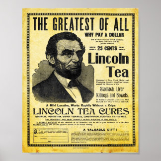 Impresión de té sobre remedios herbales de Lincoln