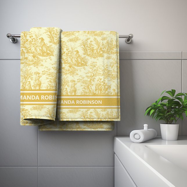 Impresión de tela amarilla de jouy (Subido por el creador)