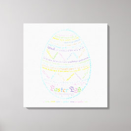 Impresión de tela de huevo de Pascua Wor(l)d