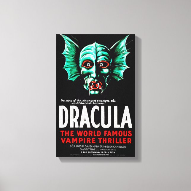 Impresión de tela estirada de Drácula '1931' vinta (Anverso)