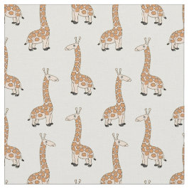 Impresión de tela personalizada de jirafa bebé par
