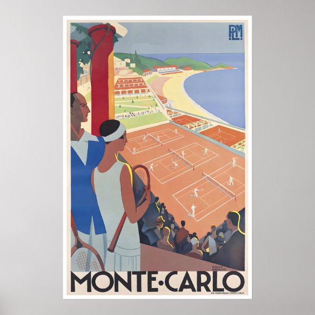 Impresión de tenis de arte de Monte Carlo Roger Br (Frente)