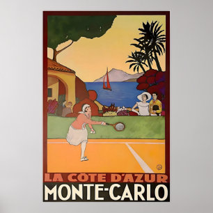 Impresión de tenis de Monte Carlo Arte de la Rivie