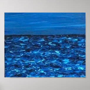 Impresión de textura de onda azul