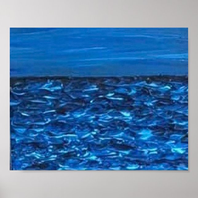 Impresión de textura de onda azul (Frente)