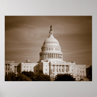 Impresión de tiempo antiguo del Capitolio de Estad