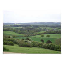 Impresión de tierras verde y agradable