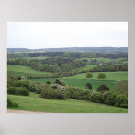 Impresión de tierras verde y agradable