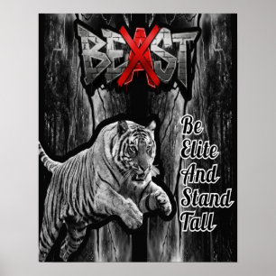 Impresión de tigre BEAST, papel de cartel de valor