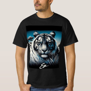 Impresión de tigre en una camiseta
