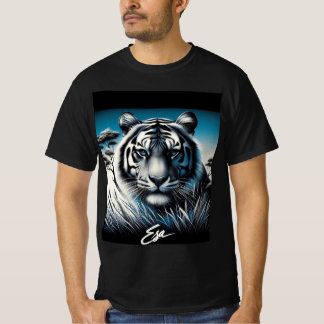 Impresión de tigre en una camiseta