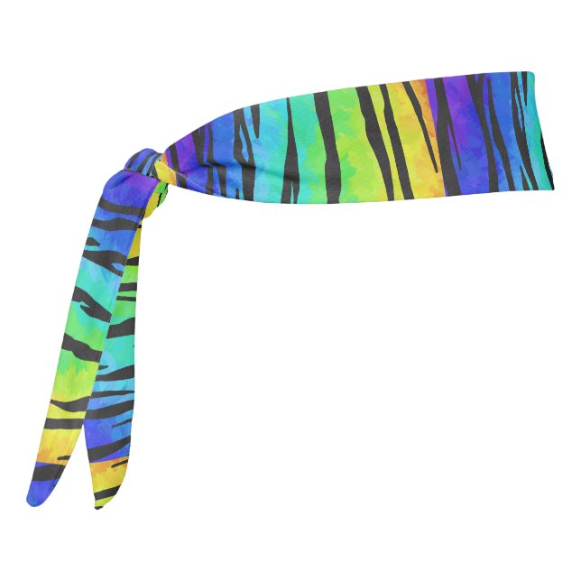 Impresión de tigre negro y arcoiris (Girar 270)