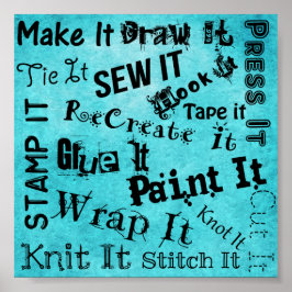 Impresión de tipografía de artesanías de Maker