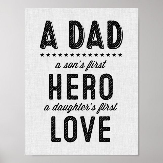 Impresión de tipografía de papá (Frente)