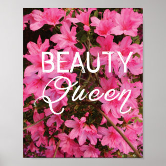 Impresión de tipografía de reina de belleza