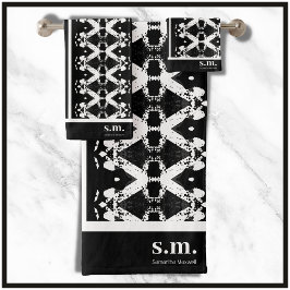 Impresión de tiras tribales geométricas en blanco 